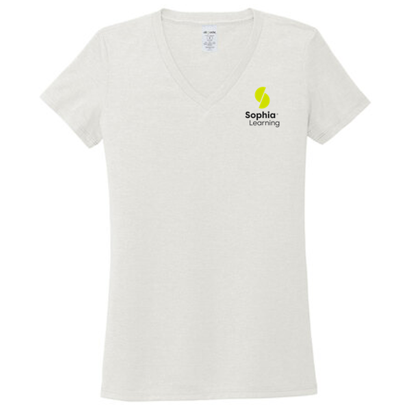 T4G Allmade® Women’s Tri-Blend V-Neck Tee - Fairly White