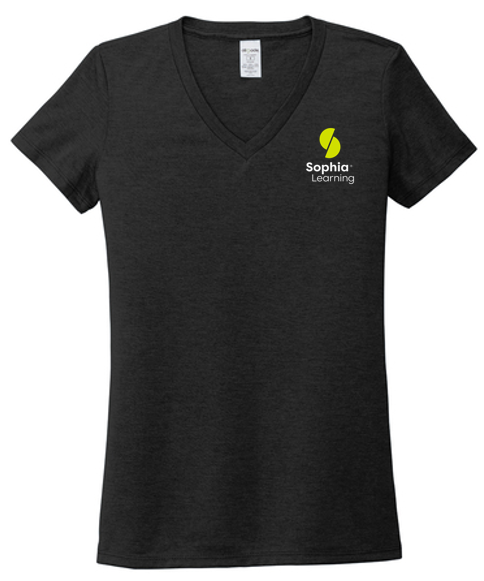 T4G Allmade® Women’s Tri-Blend V-Neck Tee - Space Black