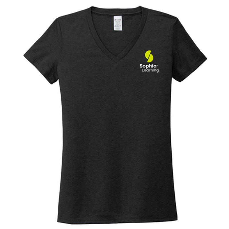 T4G Allmade® Women’s Tri-Blend V-Neck Tee - Space Black