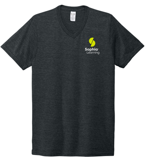 T4G Allmade® Unisex Tri-Blend V-Neck Tee - Space Black