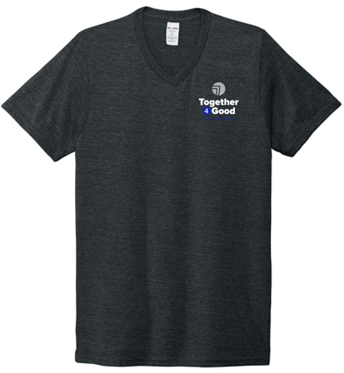 T4G Allmade® Unisex Tri-Blend V-Neck Tee - Space Black