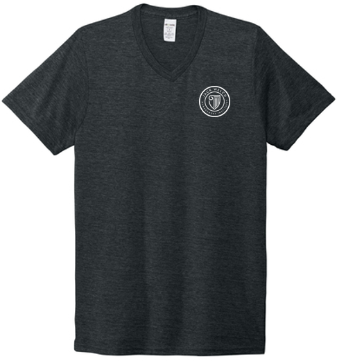 T4G Allmade® Unisex Tri-Blend V-Neck Tee - Space Black