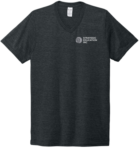 T4G Allmade® Unisex Tri-Blend V-Neck Tee - Space Black