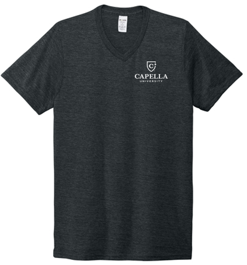 T4G Allmade® Unisex Tri-Blend V-Neck Tee - Space Black