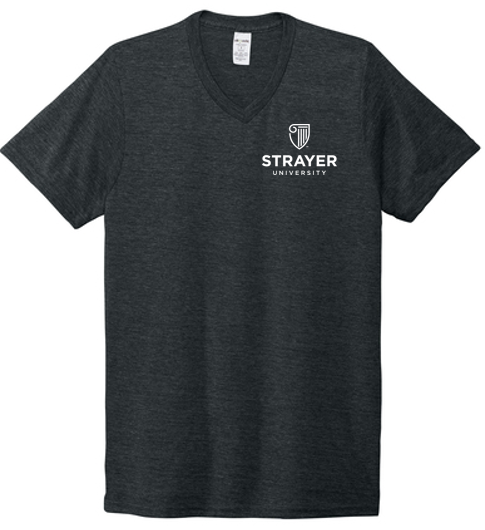 T4G Allmade® Unisex Tri-Blend V-Neck Tee - Space Black
