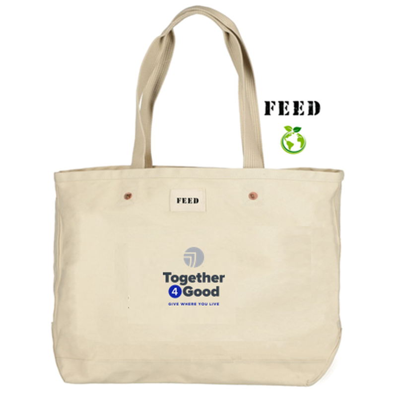 T4G FEED Organic Cotton Weekend Tote - Natural