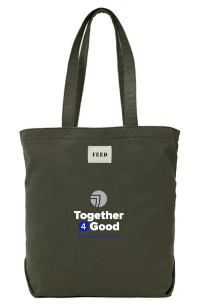 T4G FEED Organic Cotton Shopper Tote - Olive