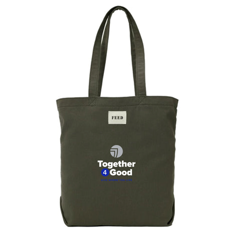 T4G FEED Organic Cotton Shopper Tote - Olive