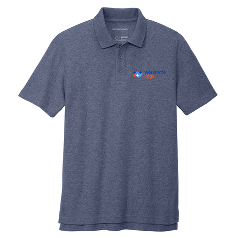 T4G Port Authority® C-FREE ® Cotton Blend Pique Polo - Navy Heather
