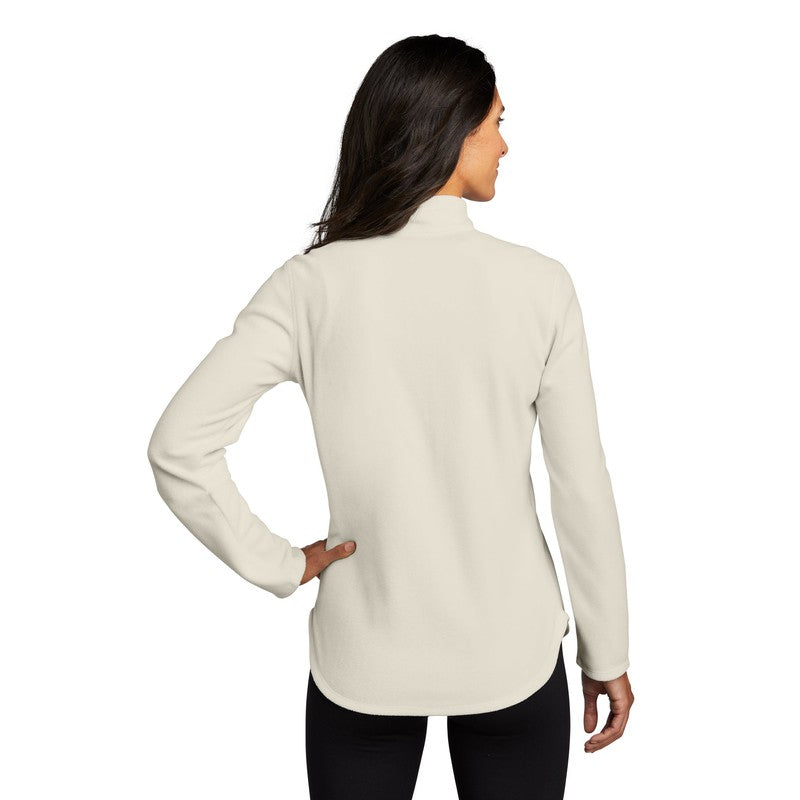 NEW SEI Eddie Bauer® Ladies 1/2-Zip Microfleece Jacket-Ivory