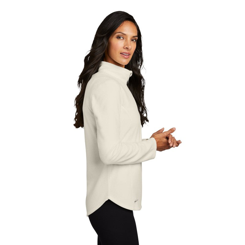 NEW SEI Eddie Bauer® Ladies 1/2-Zip Microfleece Jacket-Ivory