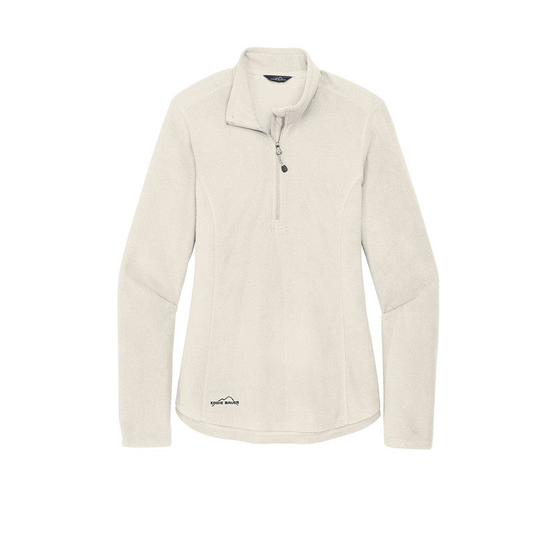 NEW SEI Eddie Bauer® Ladies 1/2-Zip Microfleece Jacket-Ivory