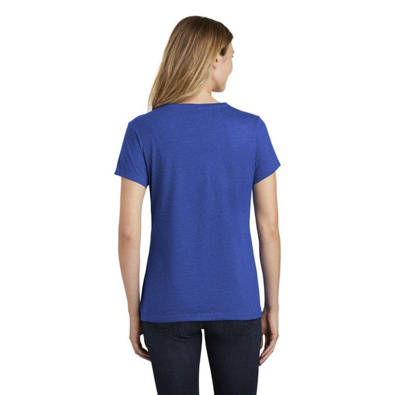 NEW SEI - Port & Company Ladies Fan Favorite Blend V-Neck Tee - True Royal Heather