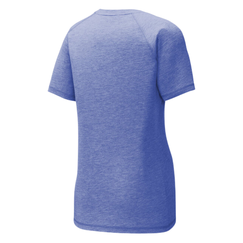 SEI TEAM BRIAN Sport-Tek® Women's PosiCharge® Tri-Blend Wicking Scoop Neck Raglan Tee - True Royal Heather