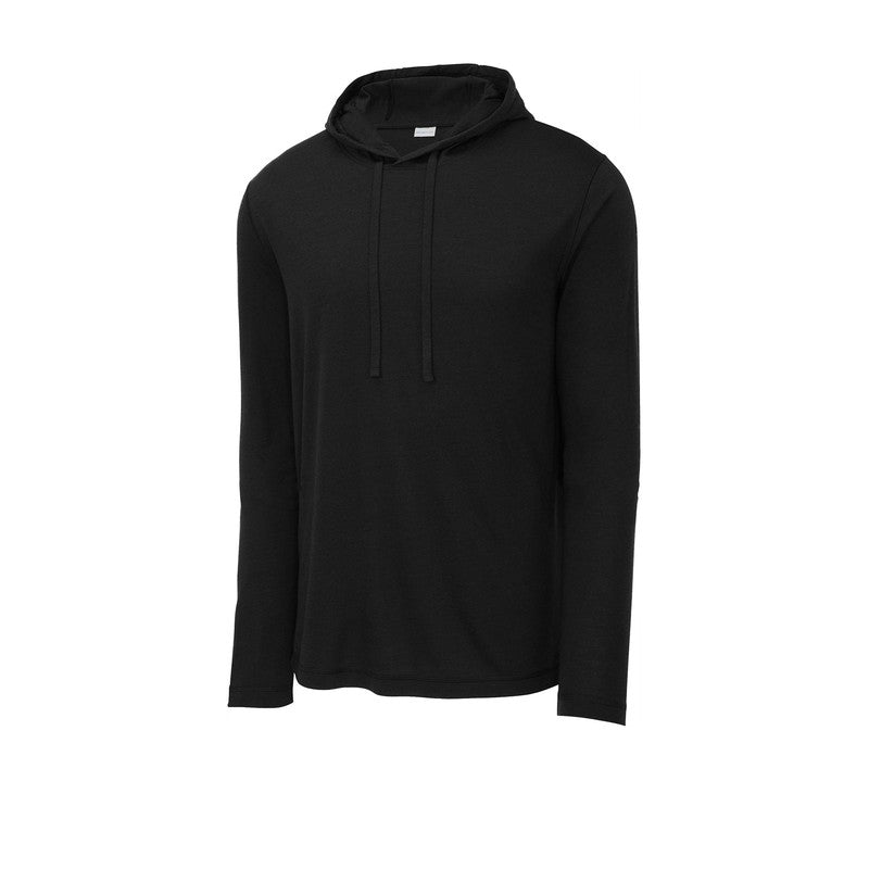 Sport-Tek ® Tri-Blend Wicking Long Sleeve Hoodie - BLACK