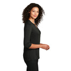 NEW SEI Ladies UV Choice Pique Henley - BLACK