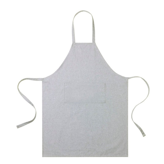 T4G AWARE™ Recycled Cotton Bib Front Apron With Pocket - Light Grey