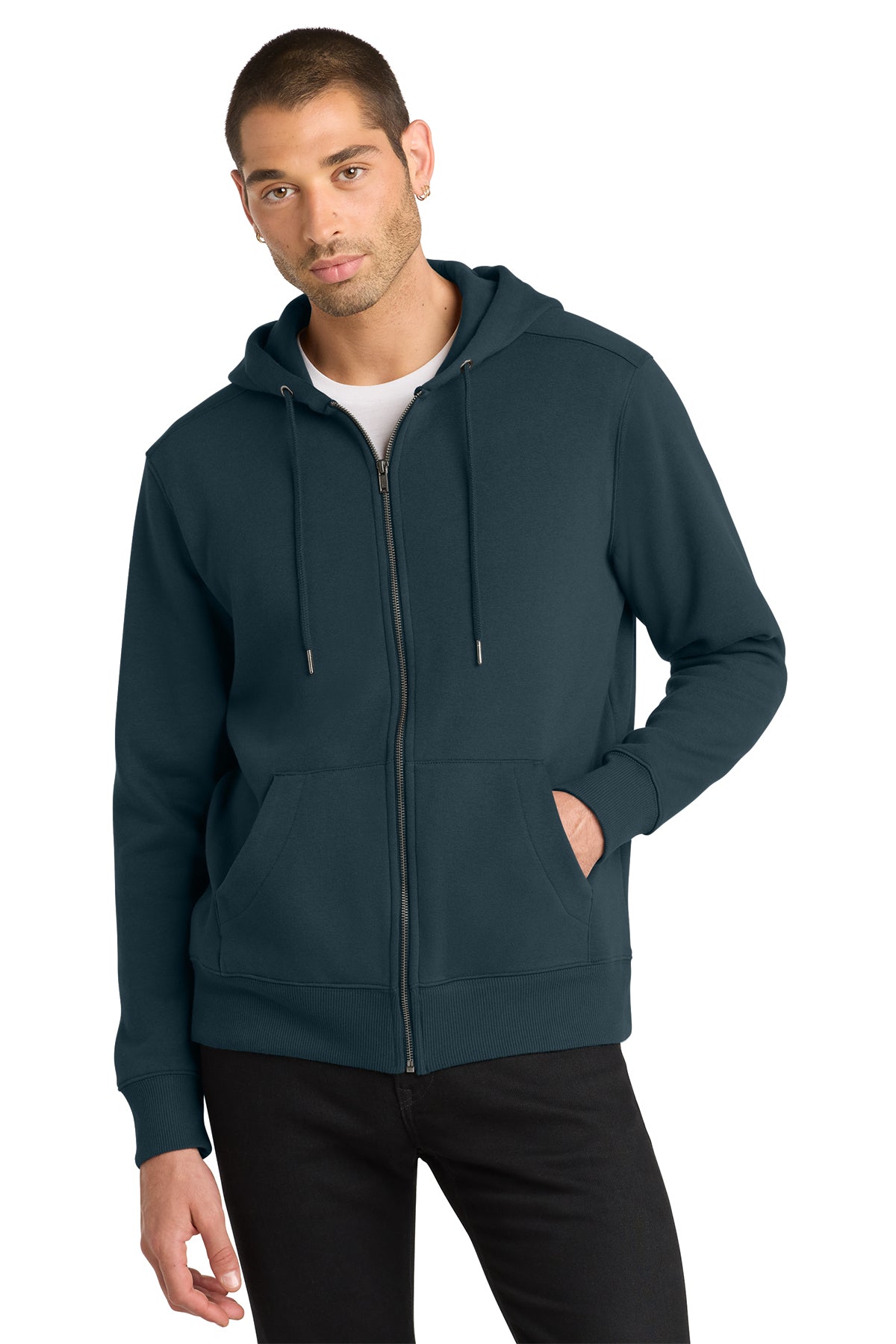 SEI-District® Perfect Weight® Fleece Full-Zip Hoodie - Navy