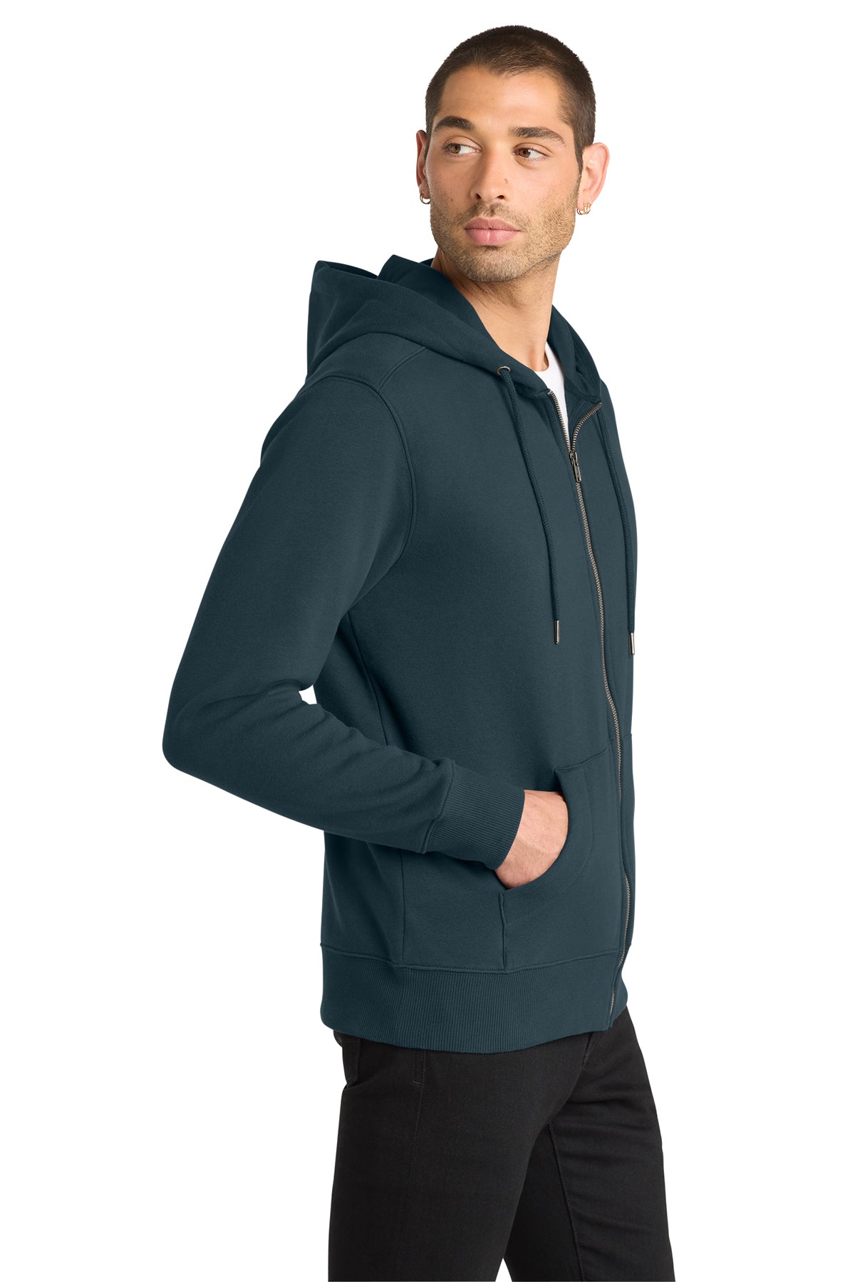 SEI-District® Perfect Weight® Fleece Full-Zip Hoodie - Navy