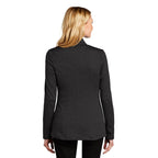 SEI Ladies Collective Striated Fleece Jacket-Deep Black Heather