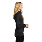 SEI Ladies Collective Striated Fleece Jacket-Deep Black Heather