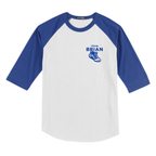 SEI TEAM BRIAN Sport-Tek® Youth Colorblock Raglan Jersey - White/Royal