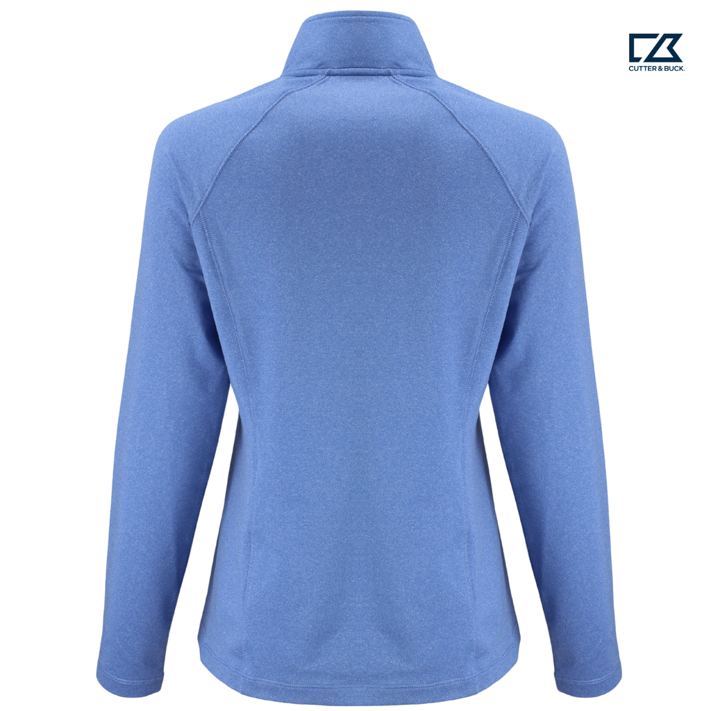 SEI Clique Dash Recycled Women's Quarter Zip Sweatshirt - Royal Blue Heather
