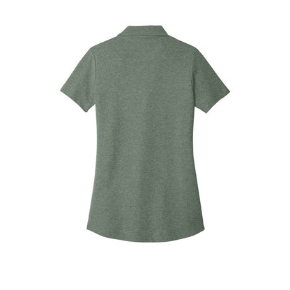 T4G Port Authority® Women's C-FREE® Cotton Blend Pique Polo - Dark Green Heather