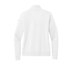 NEW SEI Nike Ladies Club Fleece Sleeve Swoosh 1/2-Zip - White