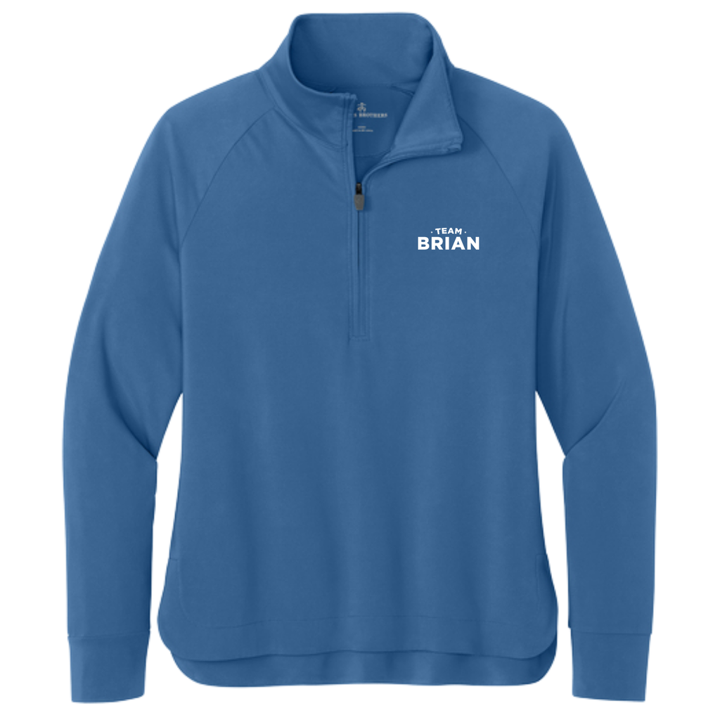 SEI TEAM BRIAN GOLF Brooks Brothers® Women's Luxe Performance 1/4-Zip - Charter Blue