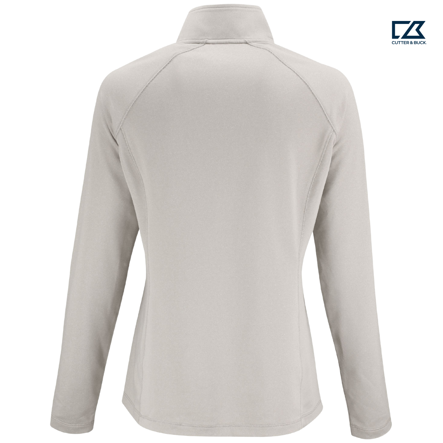 SEI Clique Dash Recycled Women's Quarter Zip Sweatshirt - Silver Grey Heather