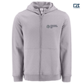 SEI Clique Drive Recycled Unisex Full Zip Hooded Sweatshirt - Grey Melange