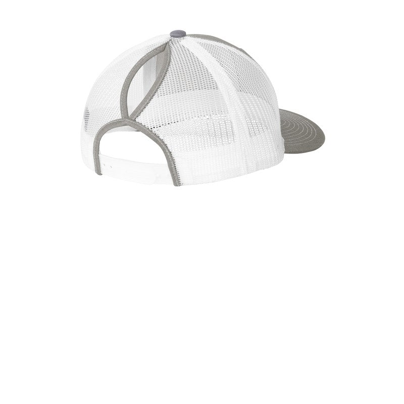 SEI Port Authority® Snapback Ponytail Trucker Cap - Heather Grey/ White