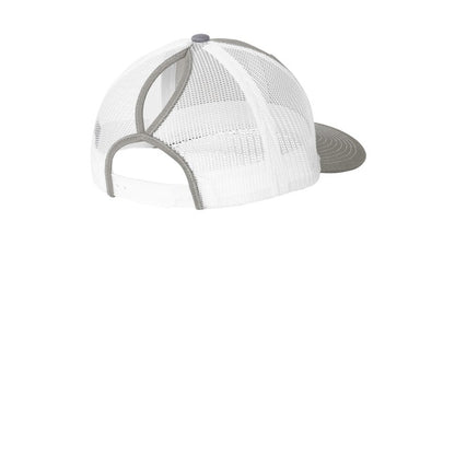 SEI Port Authority® Snapback Ponytail Trucker Cap - Heather Grey/ White