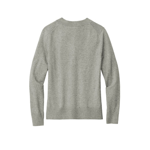 NEW SEI  Brooks Brothers® Women’s Cotton Stretch V-Neck Sweater - Light Shadow Grey Heather