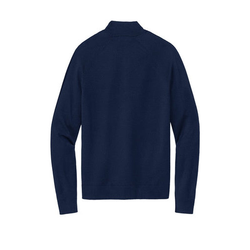 NEW Brooks Brothers® Cotton Stretch 1/4-Zip Sweater - Navy Blazer