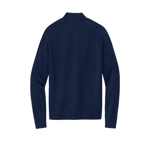 NEW Brooks Brothers® Cotton Stretch 1/4-Zip Sweater - Navy Blazer