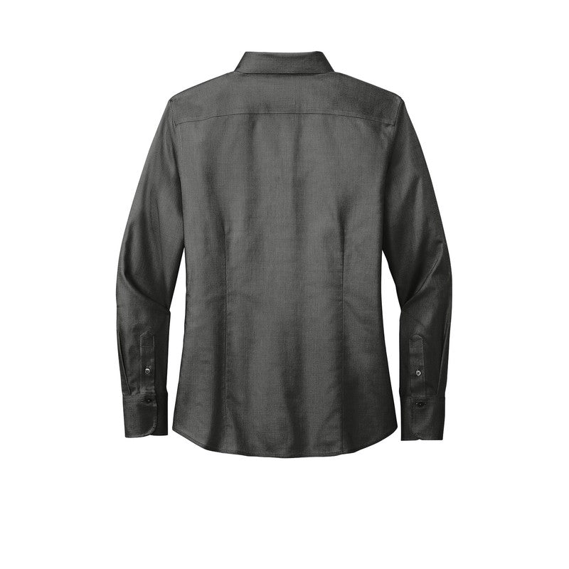 NEW SEI Brooks Brothers® Women’s Wrinkle-Free Stretch Nailhead Shirt - Deep Black