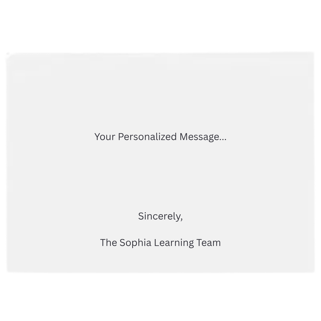 SOPHIA 5' x 7' Personalized Welcome Card
