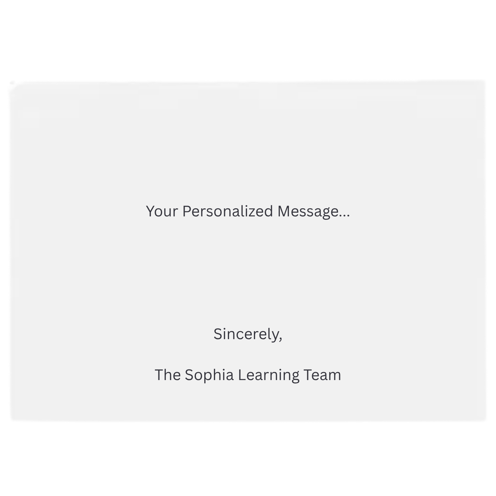 SOPHIA 5' x 7' Personalized Welcome Card