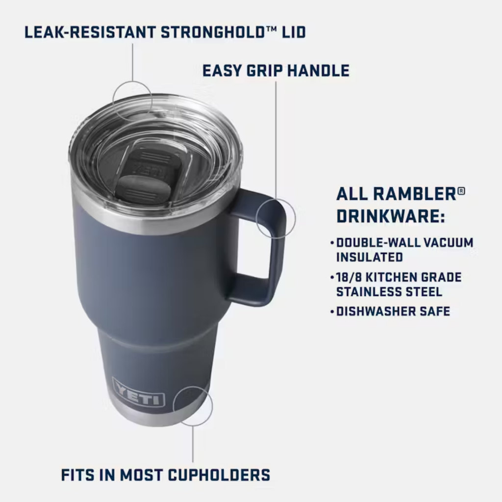 SEI Rambler® 30 oz Travel Mug with Stronghold™ Lid - Black