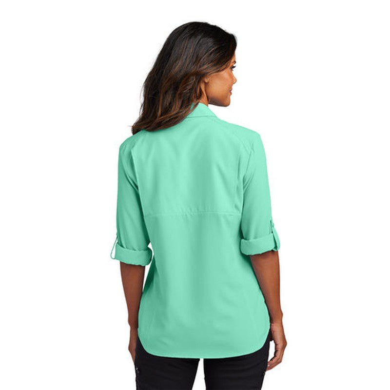 SEI Port Authority® Ladies Long Sleeve UV Daybreak Shirt - Bright Seafoam