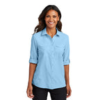 SEI Port Authority® Ladies Long Sleeve UV Daybreak Shirt - Light Blue