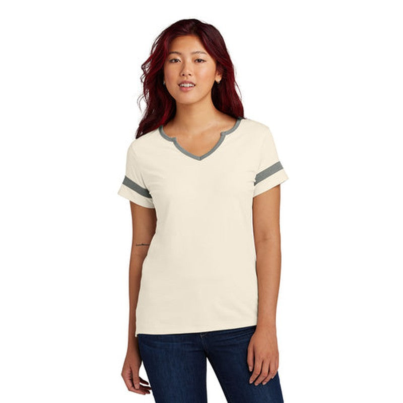 NEW SEI Sport-Tek® Ladies Halftime Notch Neck Tee - Ecru/Vintage Heather