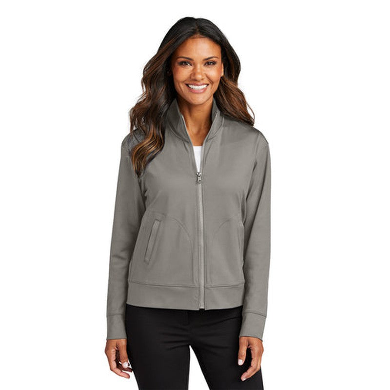 SEI Port Authority® Ladies C-FREE® Double Knit Full-Zip - Smoke Grey