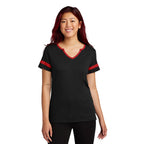 NEW SEI Sport-Tek® Ladies Halftime Notch Neck Tee Black/Deep Red