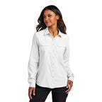 SEI Port Authority® Ladies Long Sleeve UV Daybreak Shirt - White