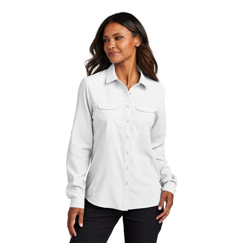 SEI Port Authority® Ladies Long Sleeve UV Daybreak Shirt - White