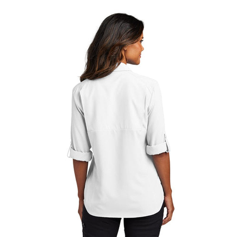 SEI Port Authority® Ladies Long Sleeve UV Daybreak Shirt - White