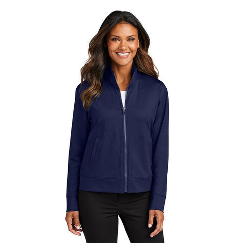 SEI Port Authority® Ladies C-FREE® Double Knit Full-Zip - True Navy